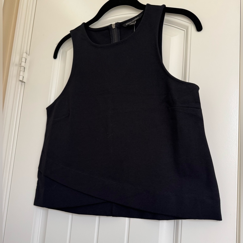 NWT Banana Republic Ponte Black Tank Top Size XS